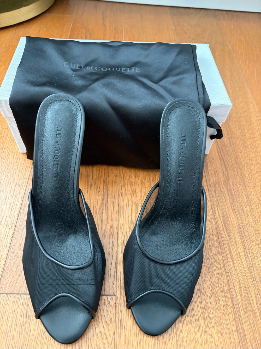 Cult of Coquette Ford mesh open toe mules